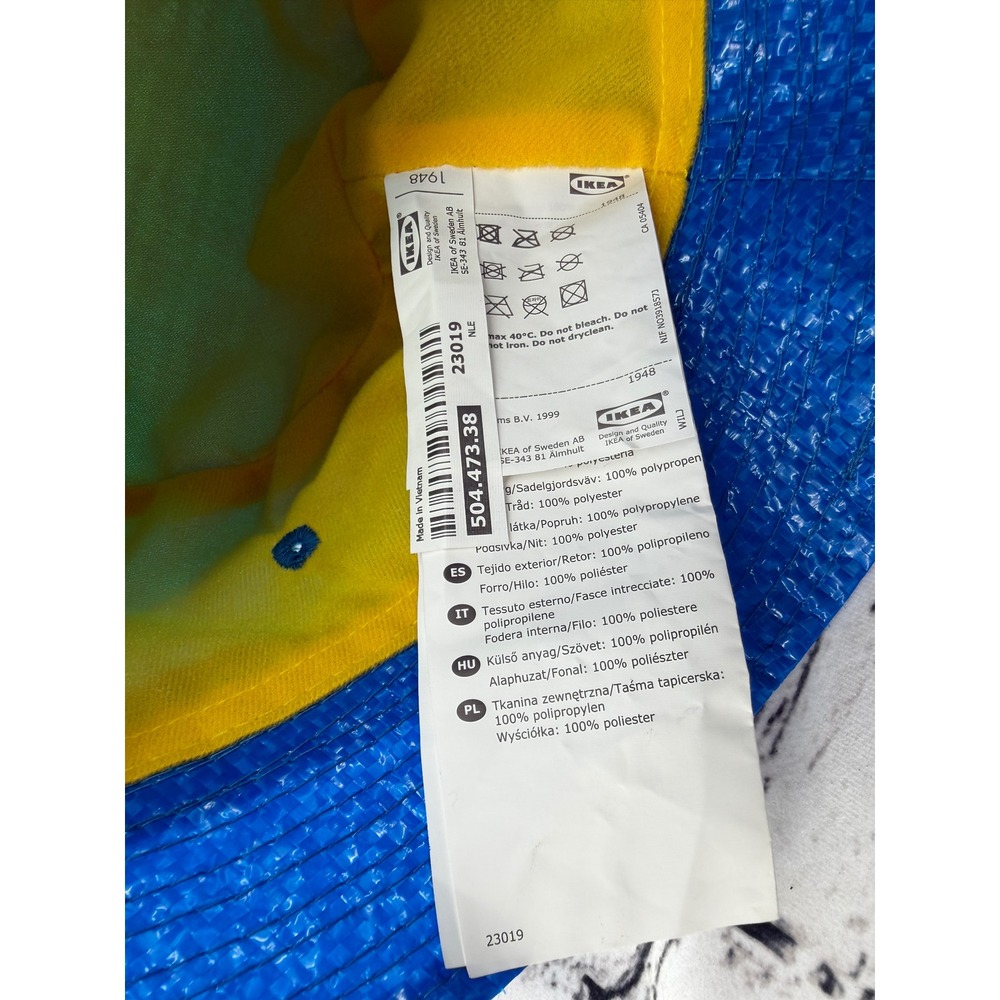 IKEA Bucket Hat Blue Yellow‎ Logo Unisex Adult Size One Size - Picture 4 of 4
